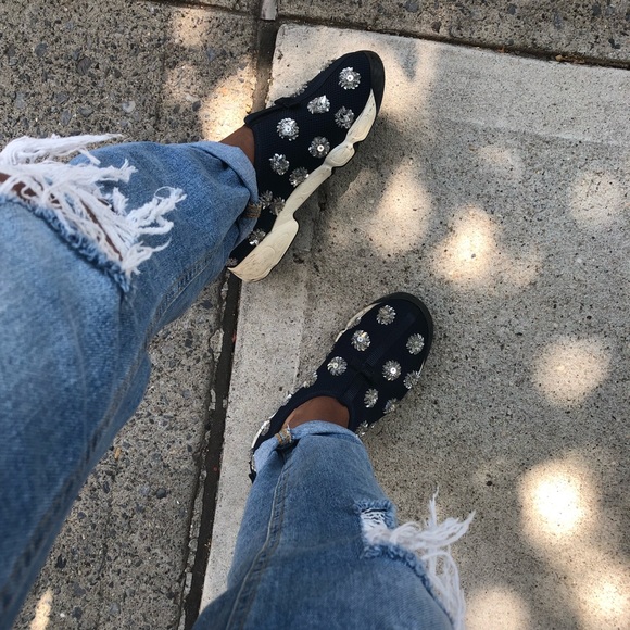 dior crystal sneakers